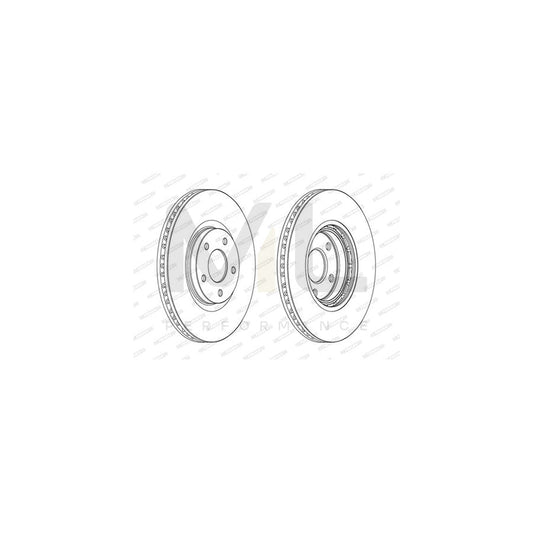 Ferodo Premier DDF1724C Brake Disc Vented, Coated, Without Bolts/Screws  - Pair