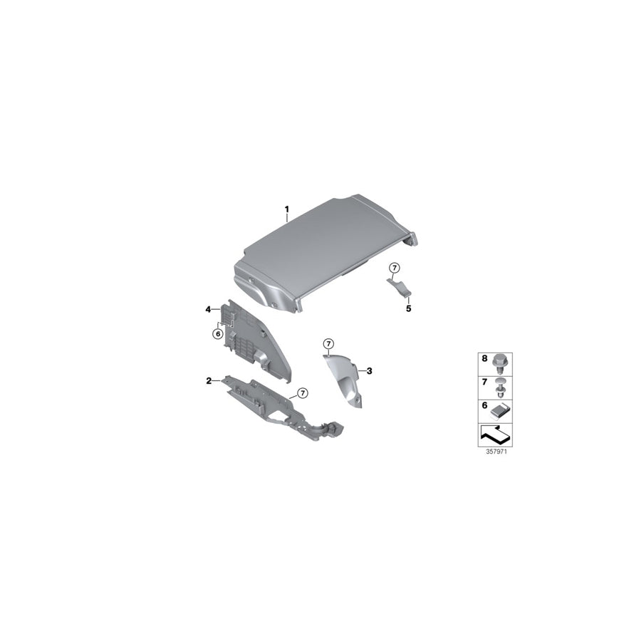 Genuine BMW 51477284178 F83 F33 Cover For Main Mount, Right (Inc. 425d, 420d & 428iX)