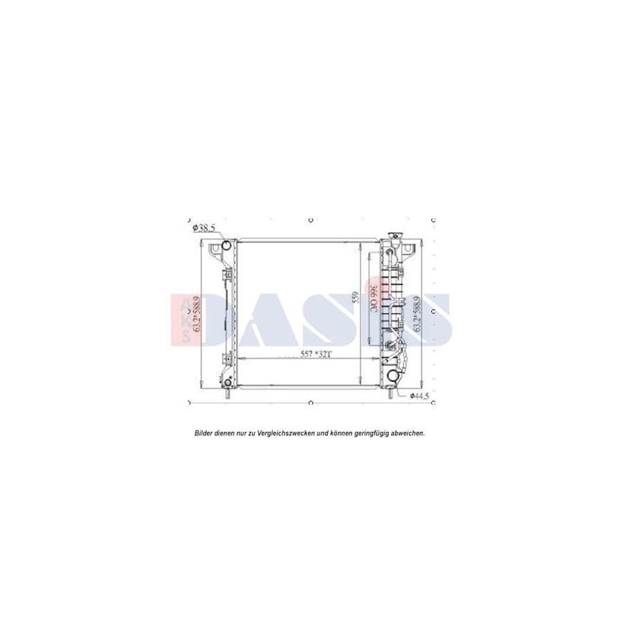 AKS Dasis 520138N Engine Radiator for Dodge Dakota II
