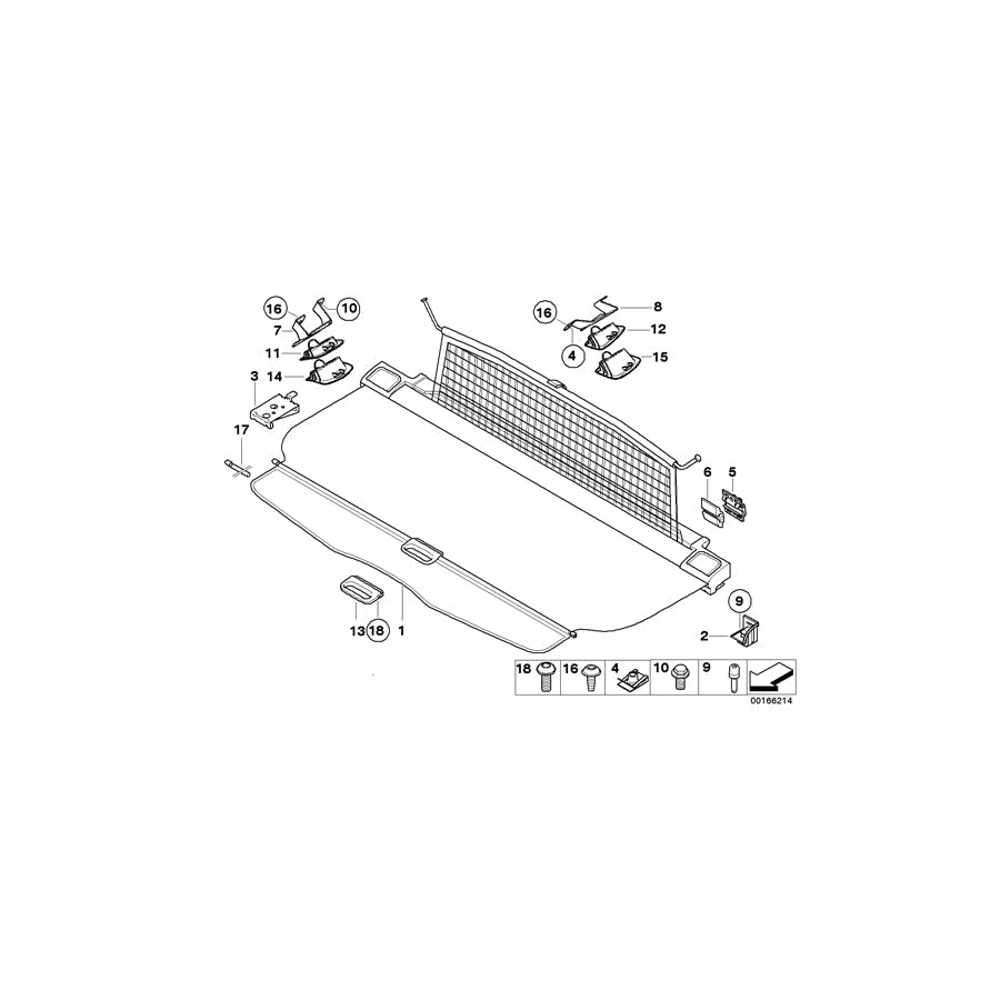 Genuine BMW 51477261926 E91 Roller-Combination SCHWARZ (Inc. 325i, 316i & 320d)