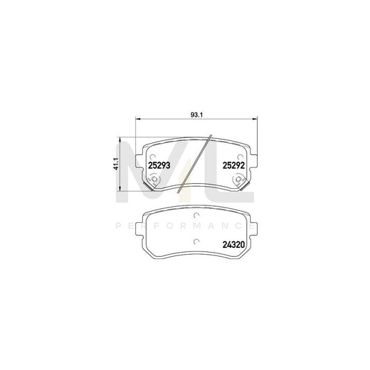 Hella 8DB 355 016-221 Brake Pad Set With Acoustic Wear Warning, With Accessories | ML Performance Car Parts