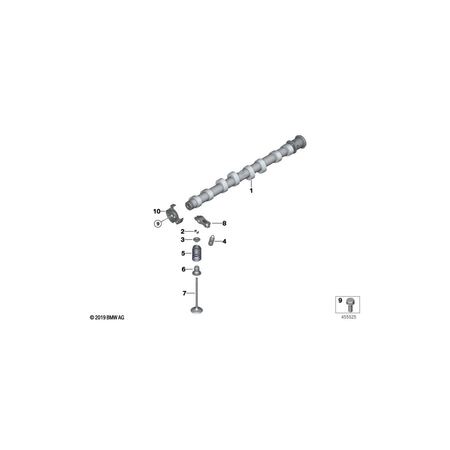 Genuine BMW 11318664036 G11 G20 F36 Inlet Camshaft (Inc. 225iX, X6 30iX & X3 20i 1.6)