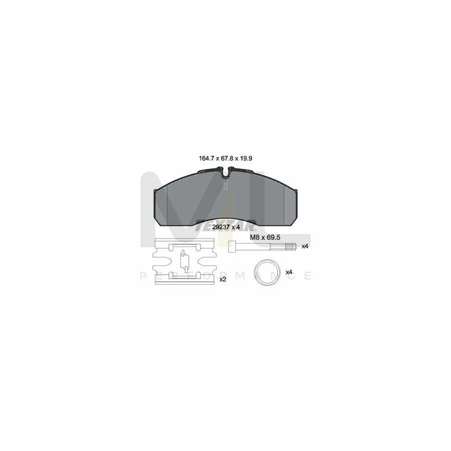TEXTAR 2923701 Brake pad set suitable for MERCEDES-BENZ Sprinter 5-T Platform/Chassis (W905) prepared for wear indicator