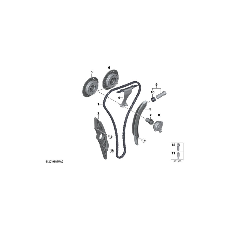 Genuine BMW 11318631848 G07 Chain Tensioner (Inc. Z4 M40i & X5 40iX)