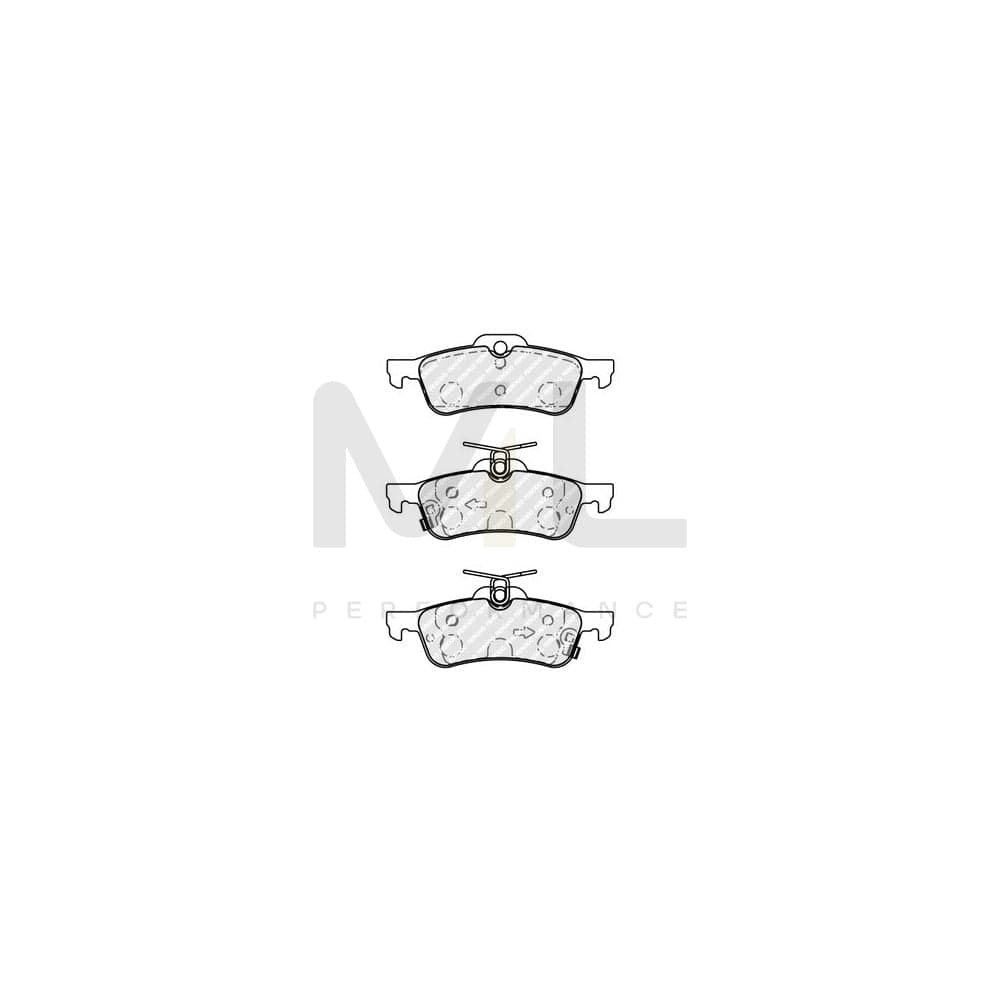 Ferodo FDB5153 Brake Pad Set for Honda Civic With Acoustic Wear Warning, Without Accessories