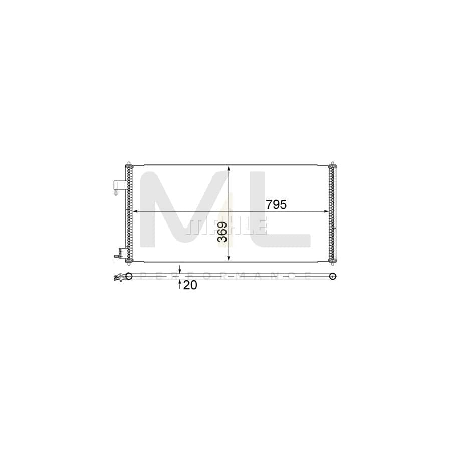 MAHLE ORIGINAL AC 689 000S Air conditioning condenser without dryer | ML Performance Car Parts