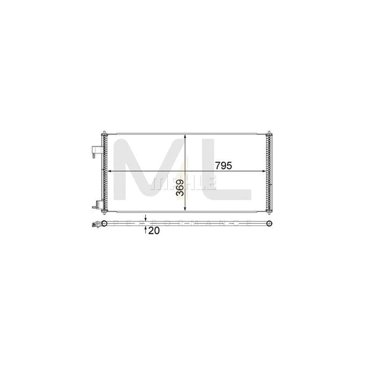 MAHLE ORIGINAL AC 689 000S Air conditioning condenser without dryer | ML Performance Car Parts