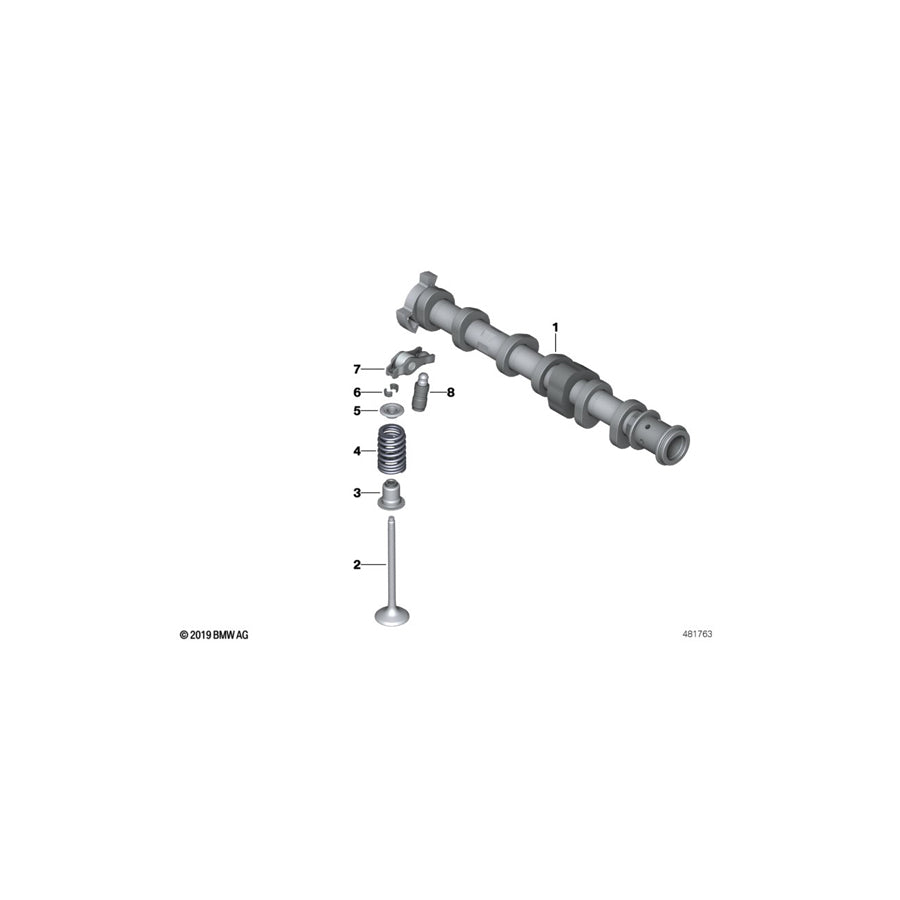 Genuine BMW 11318629227 F46 F48 Camshaft Exhaust (Inc. X1 18i, Cooper & One)
