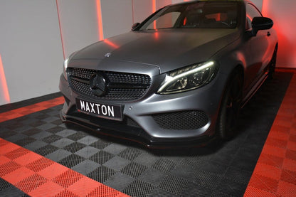 Maxton Design Mercedes Benz C-Class W205 AMG-Line Coupe Front Splitter V.1