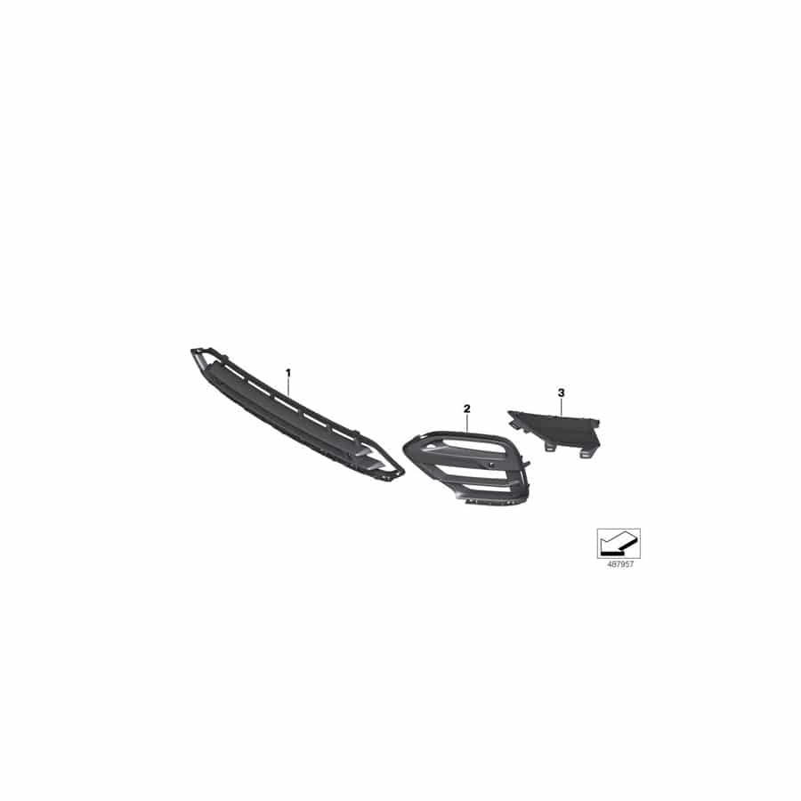 Genuine BMW 51117456953 G02 Grille Side Open Left With Pdc (Inc. X4)
