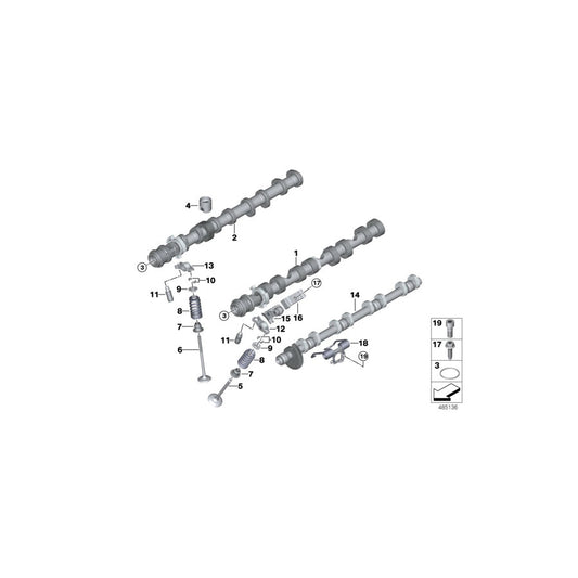 Genuine BMW 11318600429 G14 F91 F93 Inlet Camshaft ZYL. 5-8 (Inc. 750LiX 4.4, M850iX & 750iX)