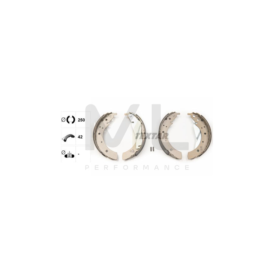 TEXTAR 91033500 Brake Shoe Set for BMW 5 Series with handbrake lever