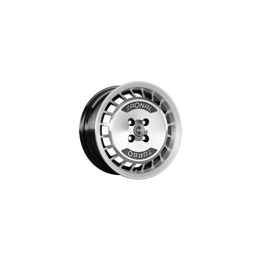 Ronal R10 TURBO 7x15 ET28 10R5704.25X/022 Black Front Diamond Cut Wheel