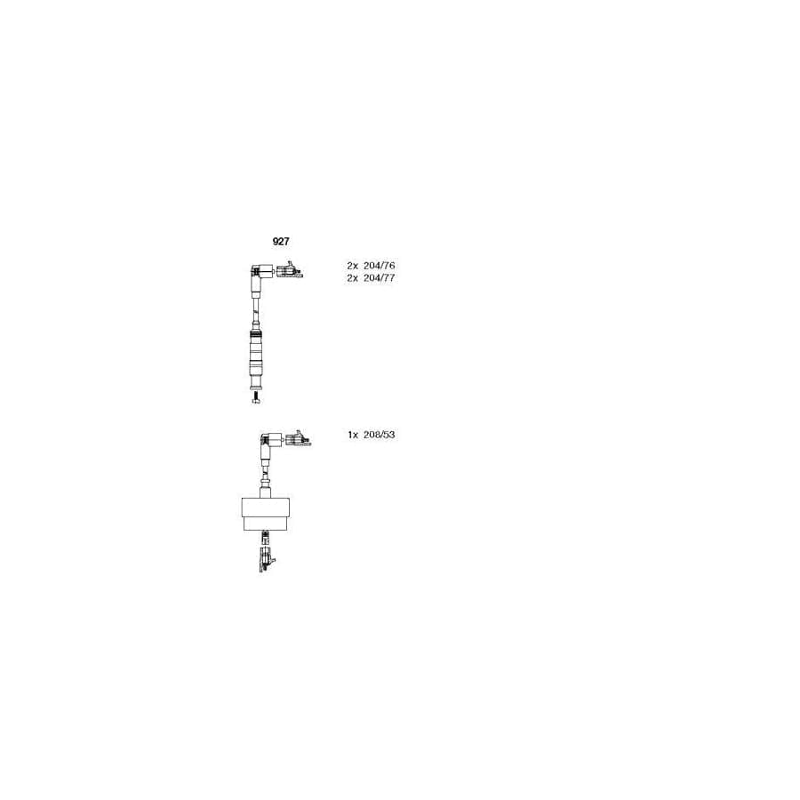 Bremi 927 Ignition Cable Kit for Alfa Romeo 33