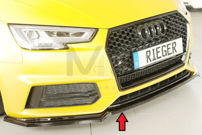 Rieger 00088226 Audi B9 F4 Front Splitter (A4 & S4) 1 | ML Performance UK Car Parts