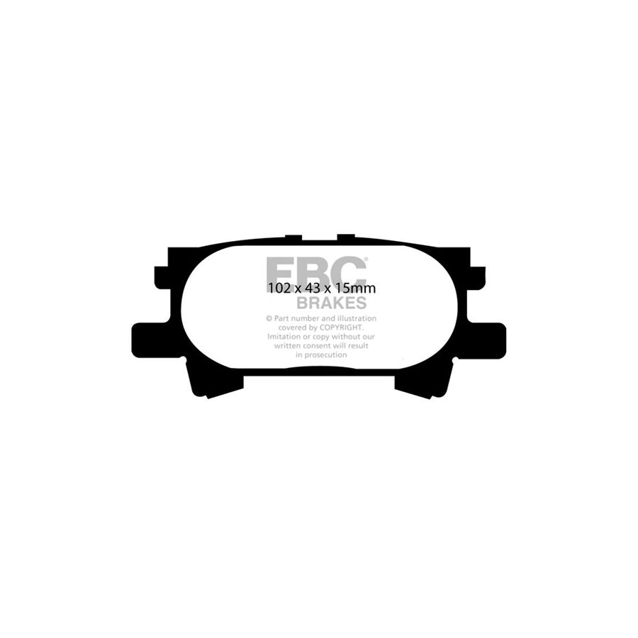EBC PD01KR449 Lexus Toyota Greenstuff Rear Brake Pad & Plain Disc Kit (Inc. RX300, RX350, RX400h, Harrier) 2 | ML Performance UK Car Parts