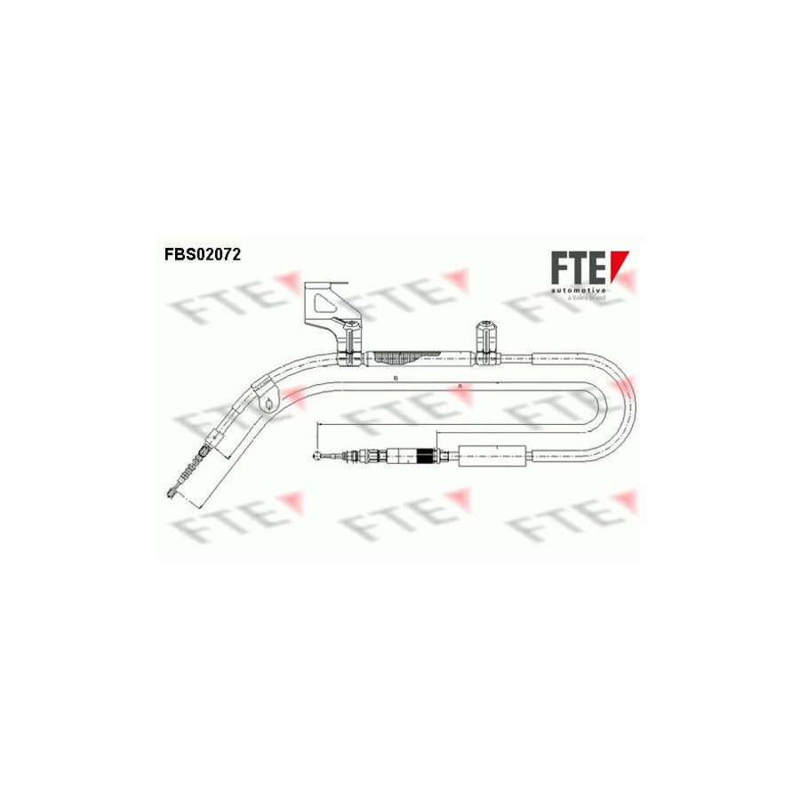 FTE Fbs02072 Hand Brake Cable for Audi A6