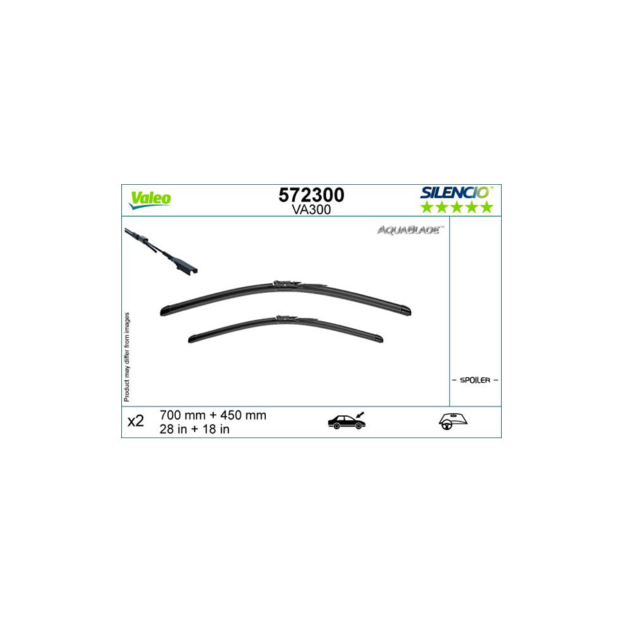 Valeo 572300 Wiper Blade For Tesla Model X (5Yjx)