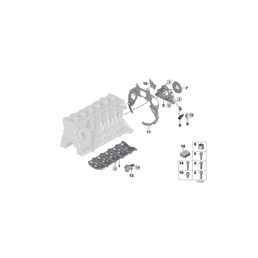 Genuine BMW 11117793900 E65 E39 E61 Bowl Reinforcement (Inc. X5 3.0d, 535d & X3 3.0d)
