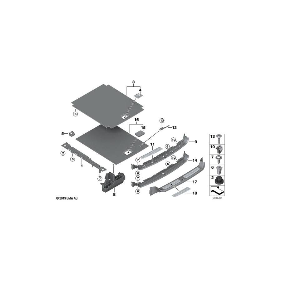 Genuine BMW 51477222219 F25 G02 Floor Carpet, Luggage Compartment ANTHRAZIT (Inc. X4 M, X3 28i & X4 28iX)