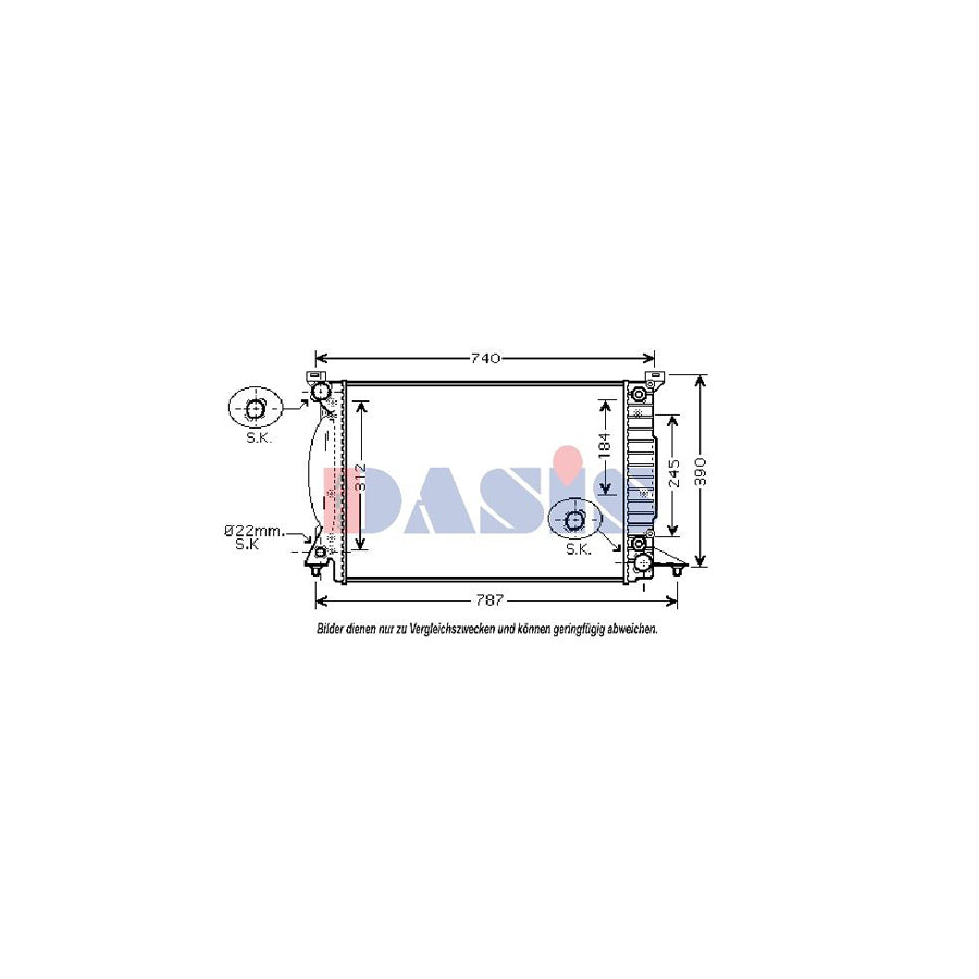 AKS Dasis 480069N Engine Radiator for Audi A4