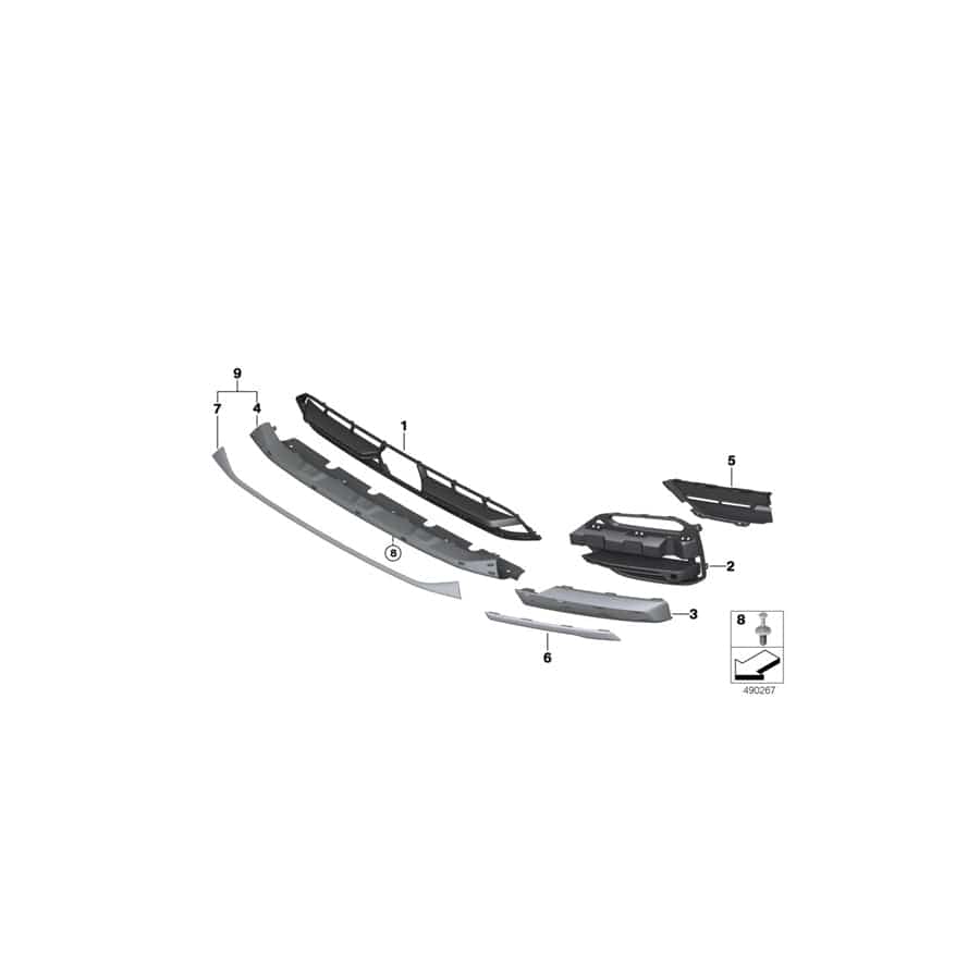 Genuine BMW 51117439132 G01 Impact Strip, Side, Right LUXURY LINE (Inc. X3)