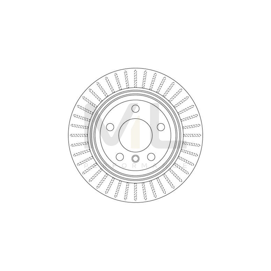 TRW DF6513S Brake Disc Vented, Painted  - 1 piece