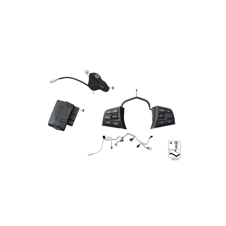 Genuine BMW 61317980121 F01 F02 Mount, Switch-Tronic Switch, Left (Inc. Alpina B7L, Alpina B7 & Alpina B7X)