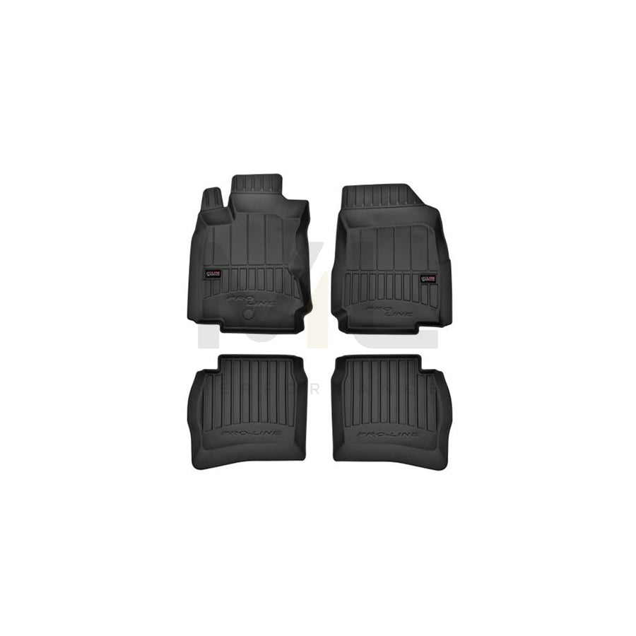 FROGUM Tailored 3D408074 Floor mat set for NISSAN Note I (E11, NE11) Elastomer, Front and Rear, Quantity: 4, Black, (LHD)