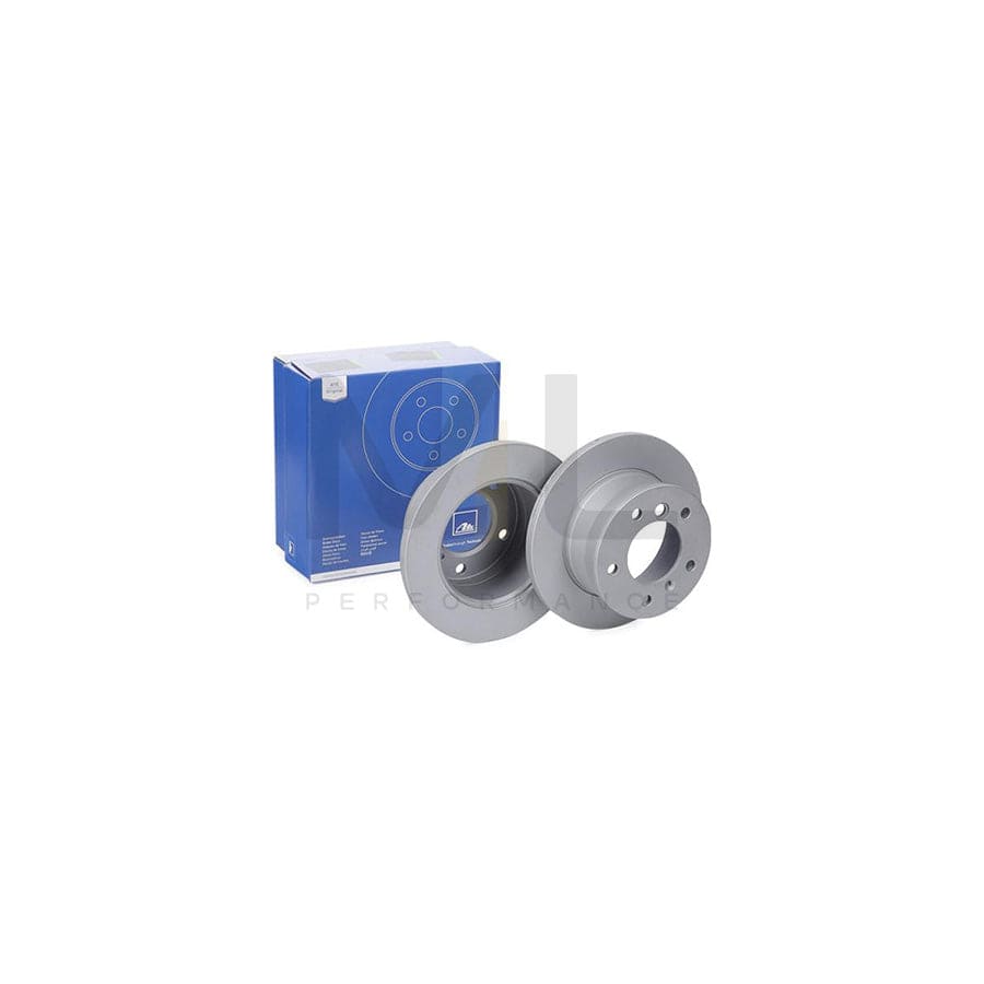 ATE 24.0116-0110.1 Brake Disc Solid, Coated, Alloyed / High-carbon, with bolts/screws  - 1 piece