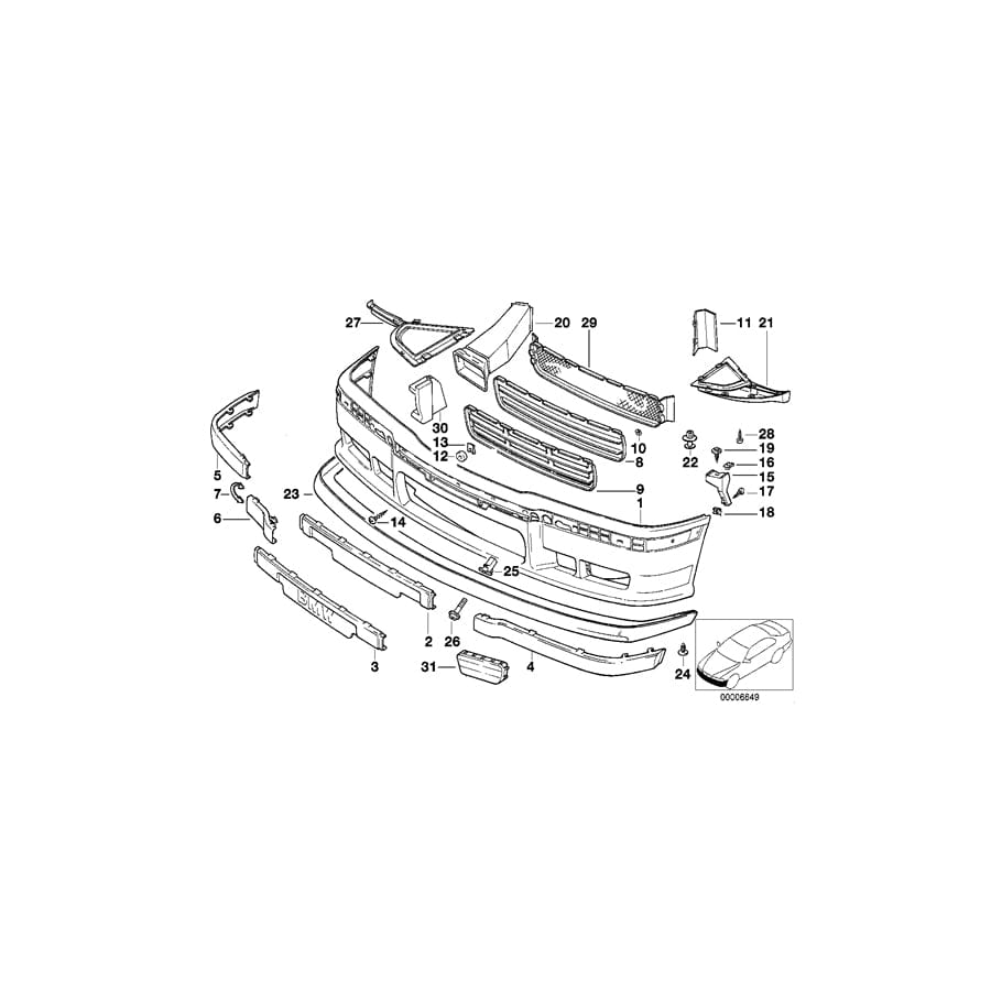Genuine BMW 46631456155 E36 Shim 6,5X20X3 (Inc. 318iS)