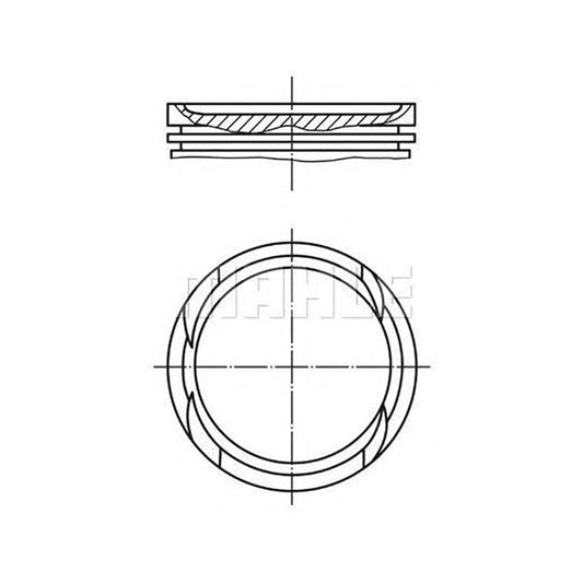 MAHLE ORIGINAL 009 76 00 Piston 82 mm, with piston rings | ML Performance Car Parts