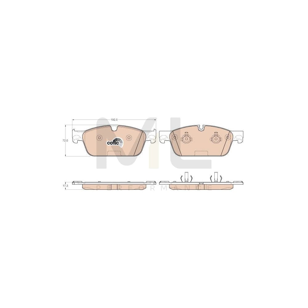 TRW Cotec Gdb1970 Brake Pad Set Prepared For Wear Indicator