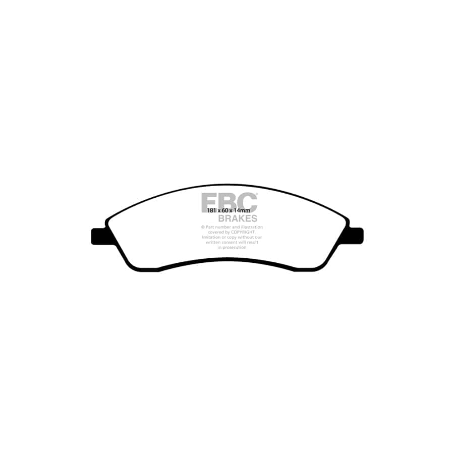 EBC PD02KF152 Cadillac Redstuff Front Brake Pad & Plain Disc Kit (Inc. CTS & STS) 2 | ML Performance UK Car Parts