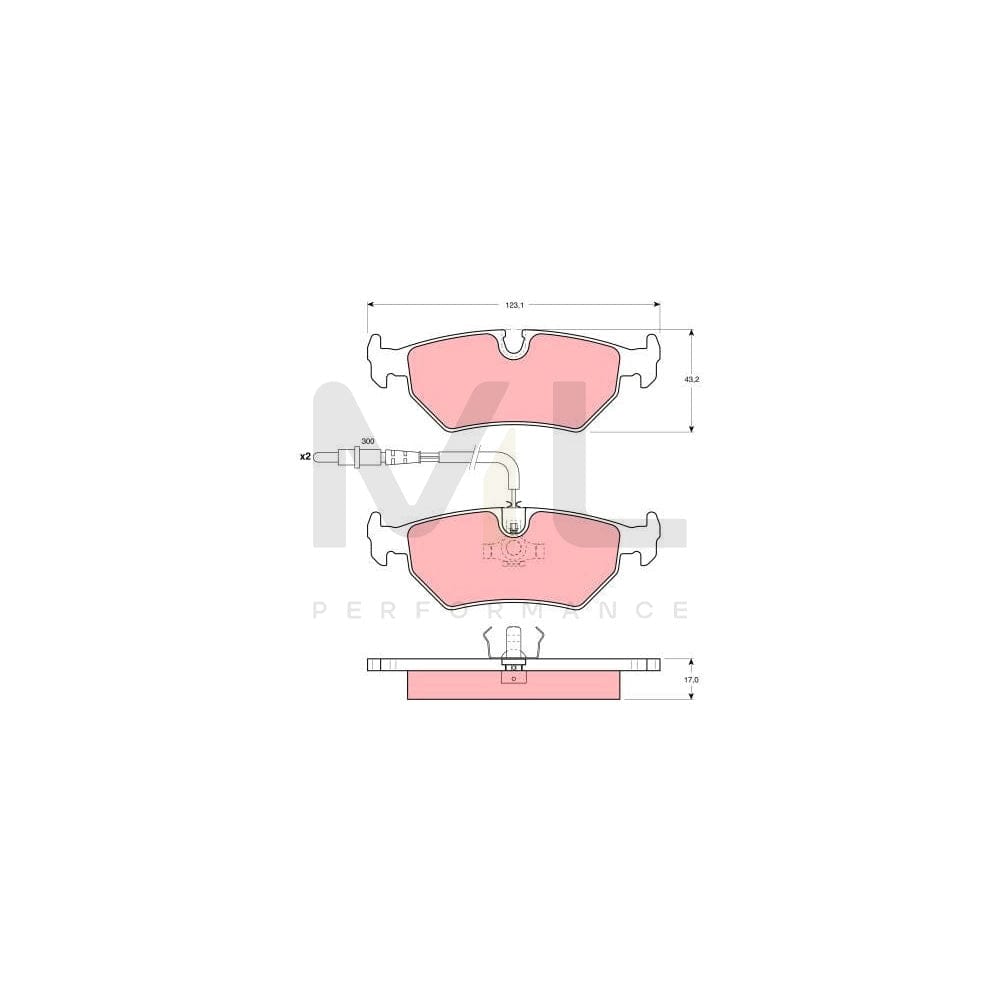 TRW Gdb1258 Brake Pad Set Incl. Wear Warning Contact