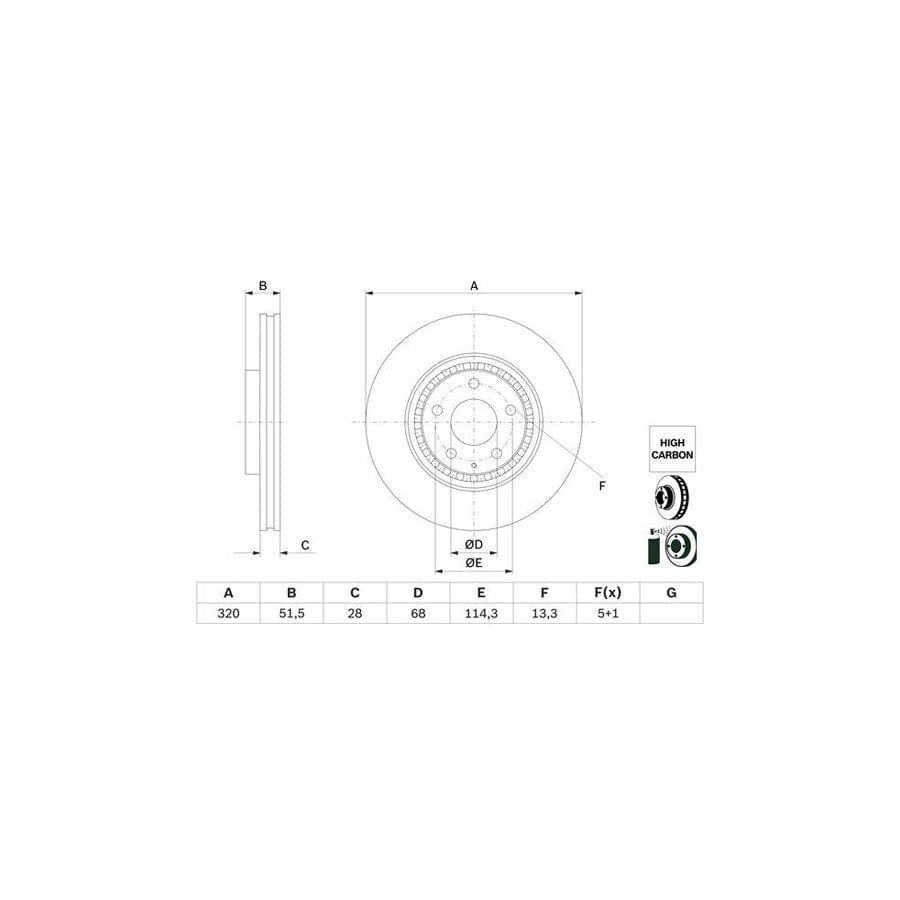 BOSCH 0 986 479 H02 Brake Disc | ML Performance UK Car Parts