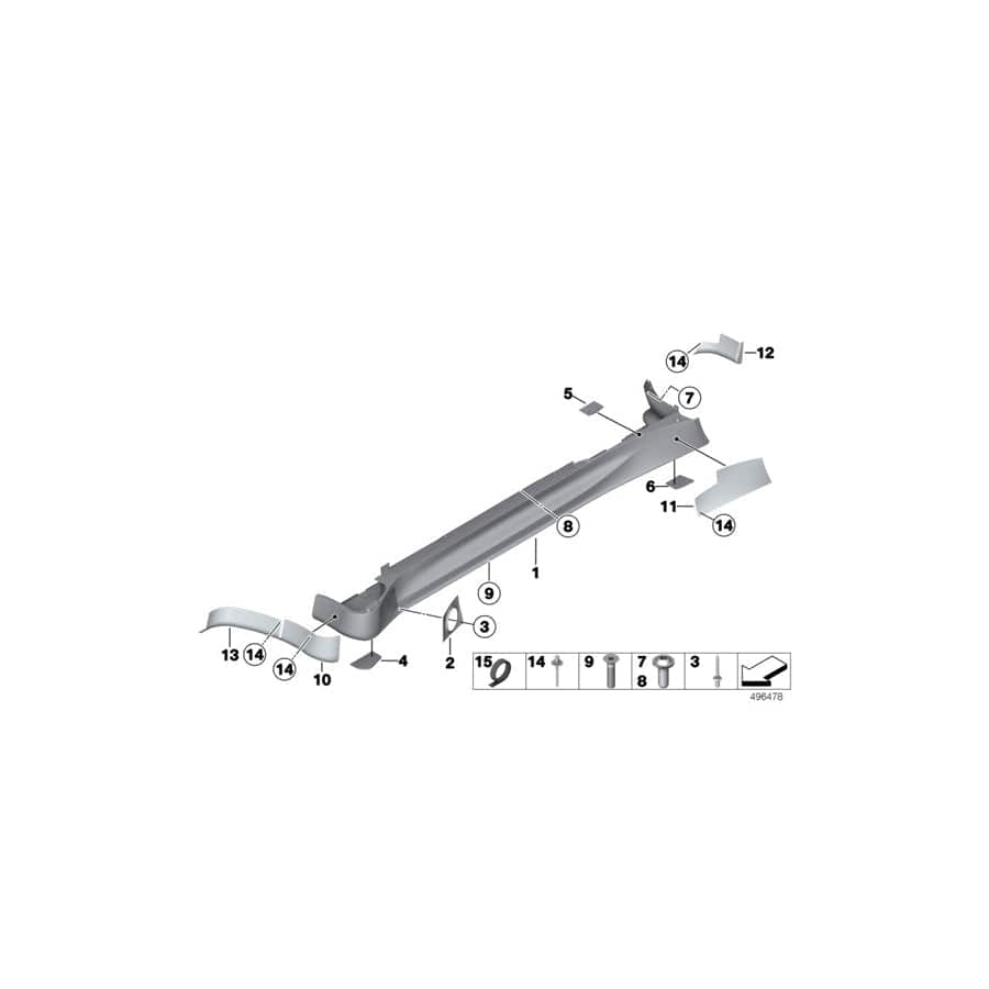 Genuine BMW 51778424917 Stone Chip Left SIDESKIRT REAR (Inc. M6 GT3)
