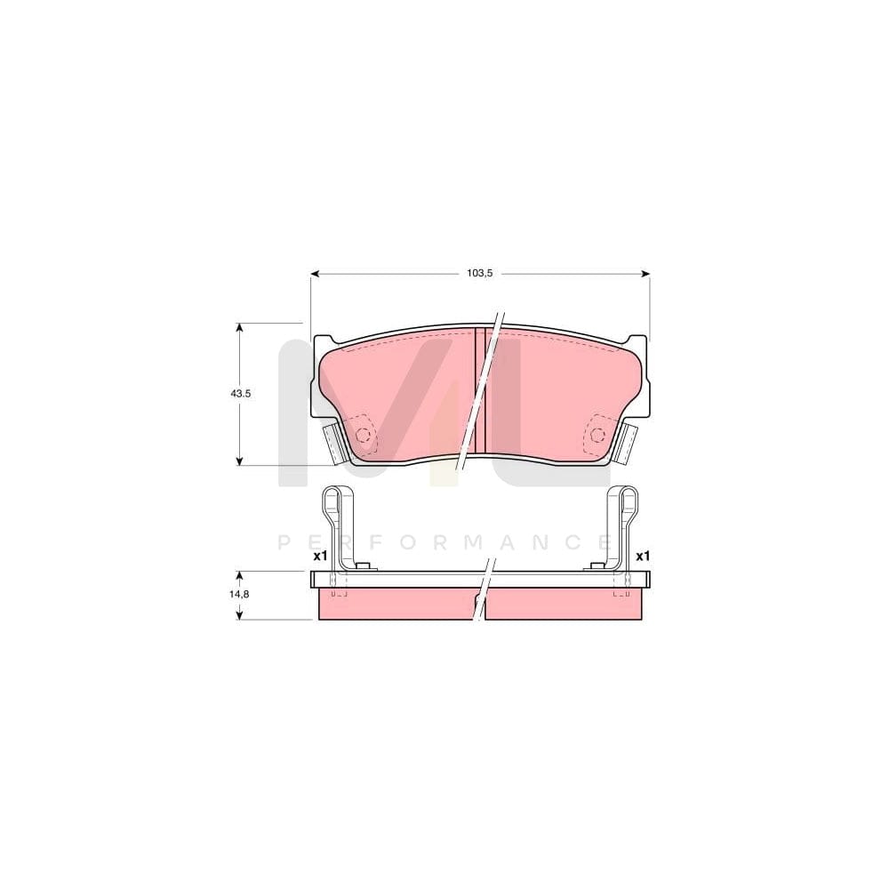 TRW Gdb3183 Brake Pad Set With Acoustic Wear Warning