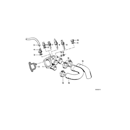 Genuine BMW 11531719887 E24 Hose (Inc. 635CSi)