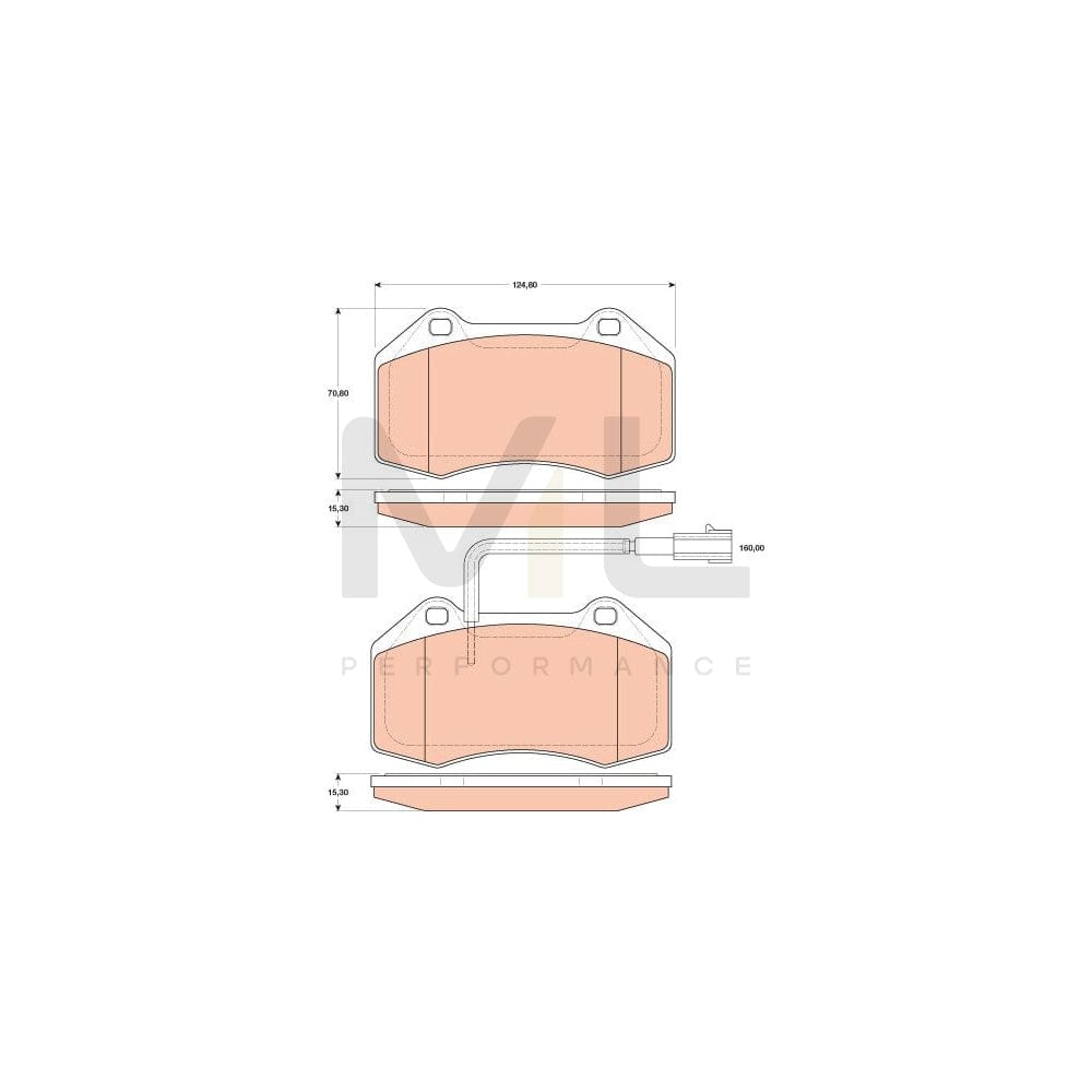 TRW Gdb1812 Brake Pad Set Incl. Wear Warning Contact