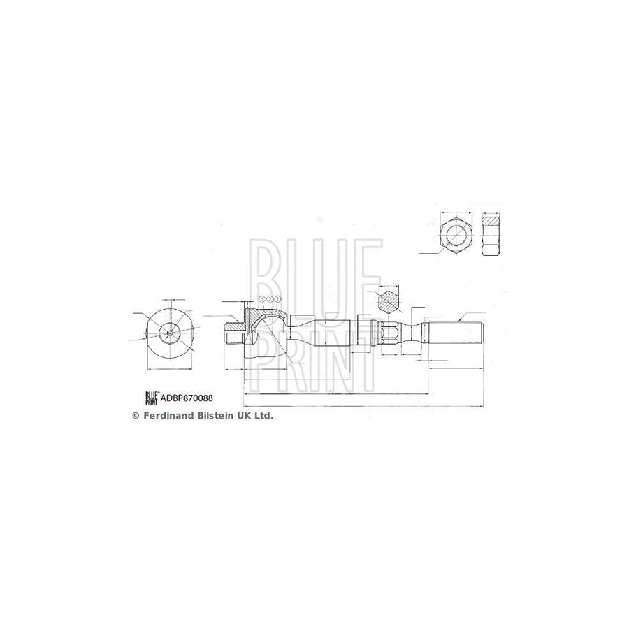 Blue Print Adbp870088 Inner Tie Rod