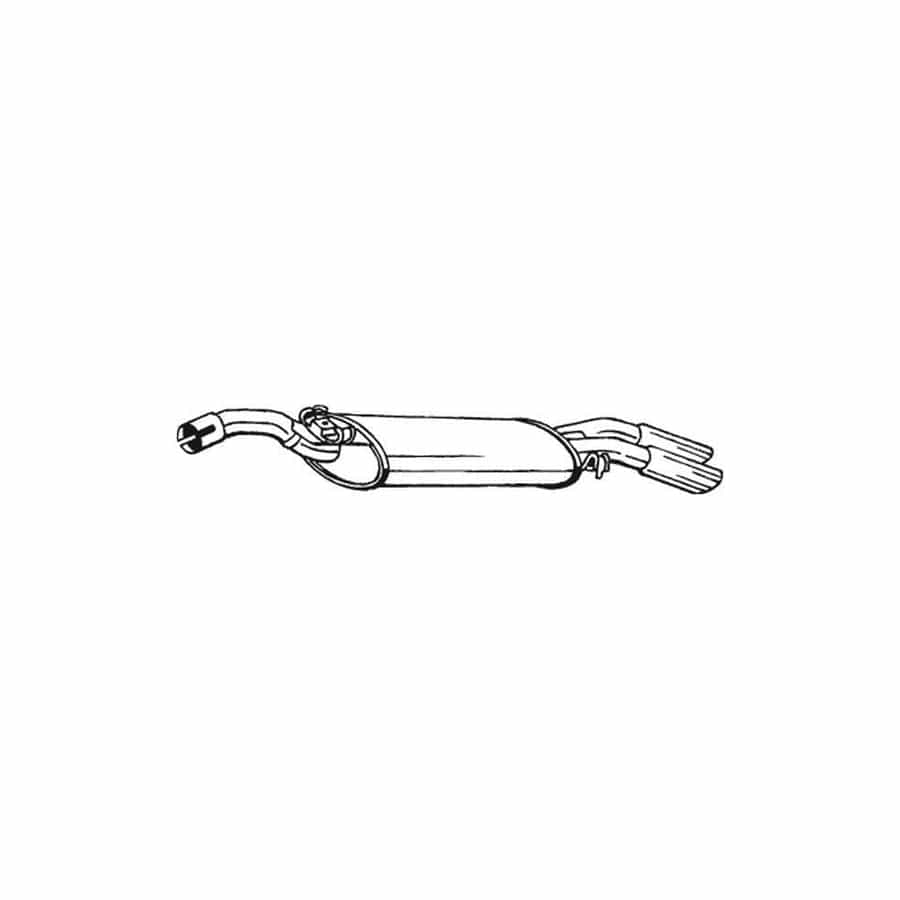 Bosal 233-381 Rear Silencer for VW Golf II Hatchback (19E, 1G1)