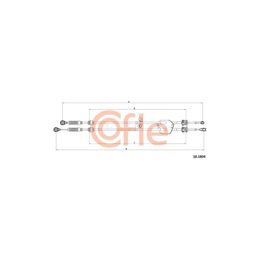 Cofle 92.18.1804 Cable, Manual Transmission for Toyota Yaris I Hatchback (P1)