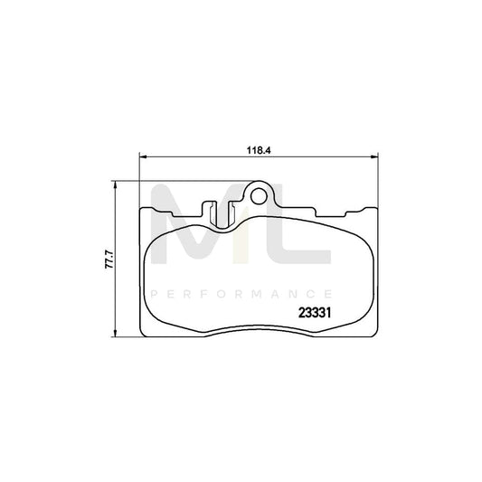 Hella 8DB 355 009-861 Brake Pad Set For Lexus Ls Iii (Xf30) Prepared For Wear Indicator | ML Performance Car Parts