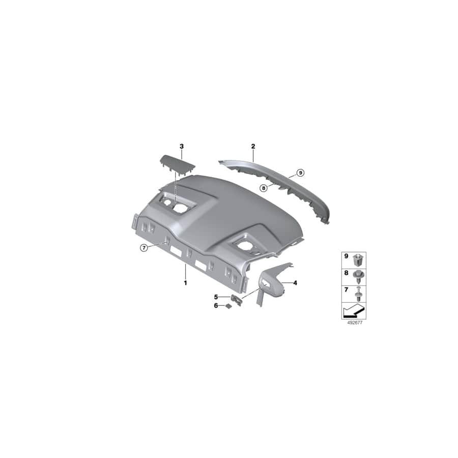 Genuine BMW 51468070641 F92 G15 Rear Window Shelf ANTHRAZIT (Inc. 840i, M8 & M850iX)