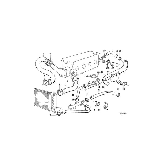 Genuine BMW 11531717707 E34 Water Hose (Inc. 518i)