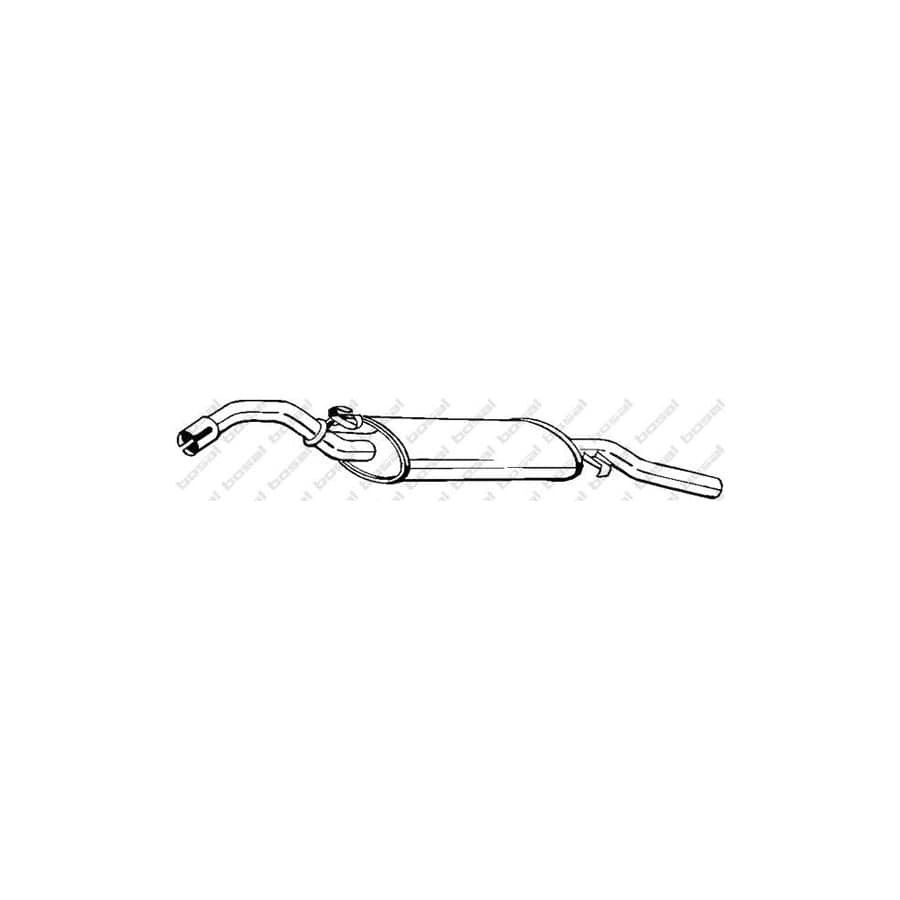 Bosal 233-379 Rear Silencer for VW Golf II Hatchback (19E, 1G1)