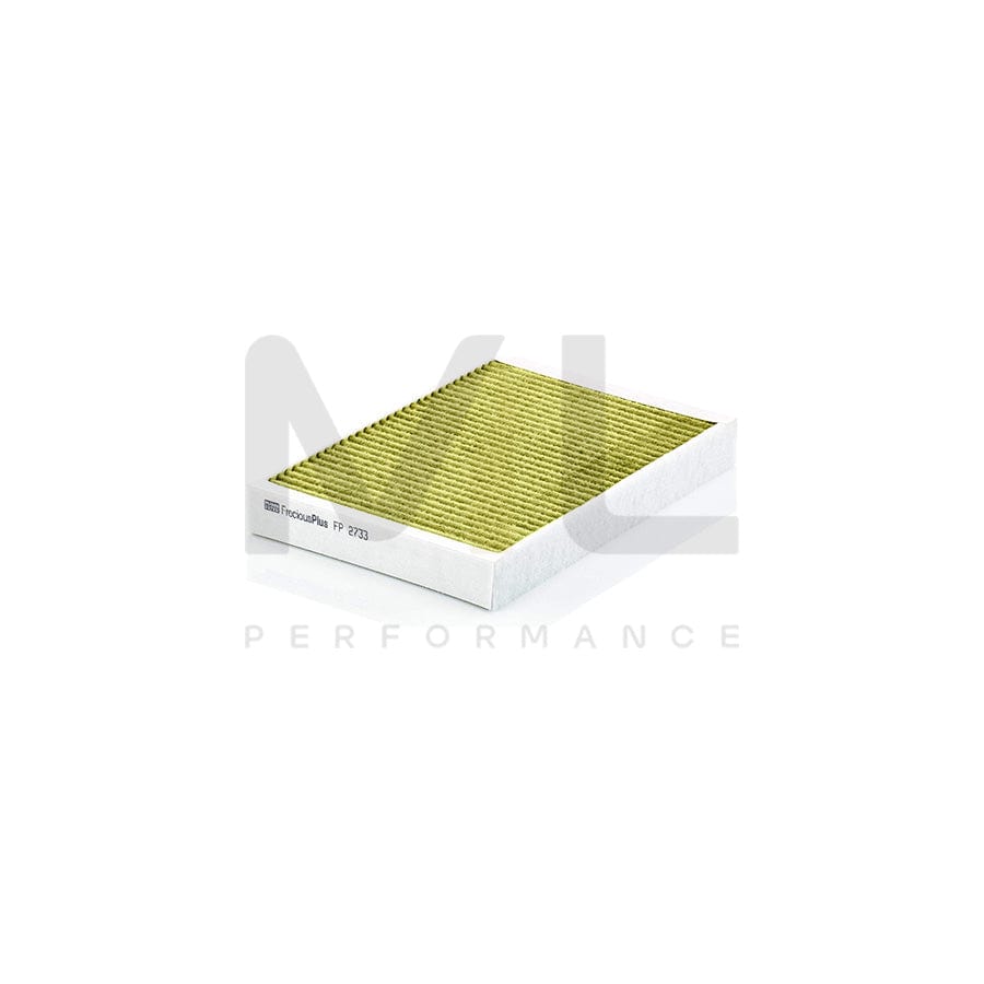 MANN-FILTER FP 2733 Pollen filter Activated Carbon Filter, Activated Carbon Filter with polyphenol, Particulate filter (PM 2.5), with antibacterial action, with fungicidal effect, FreciousPlus