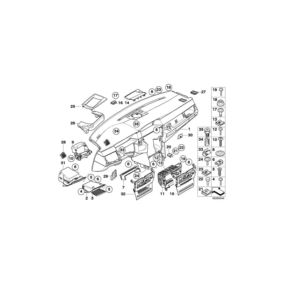 Genuine BMW 51457063121 E61 E60 Cover Loudspeaker High BASALTGRAU (Inc. 530i, 523i & 520i)