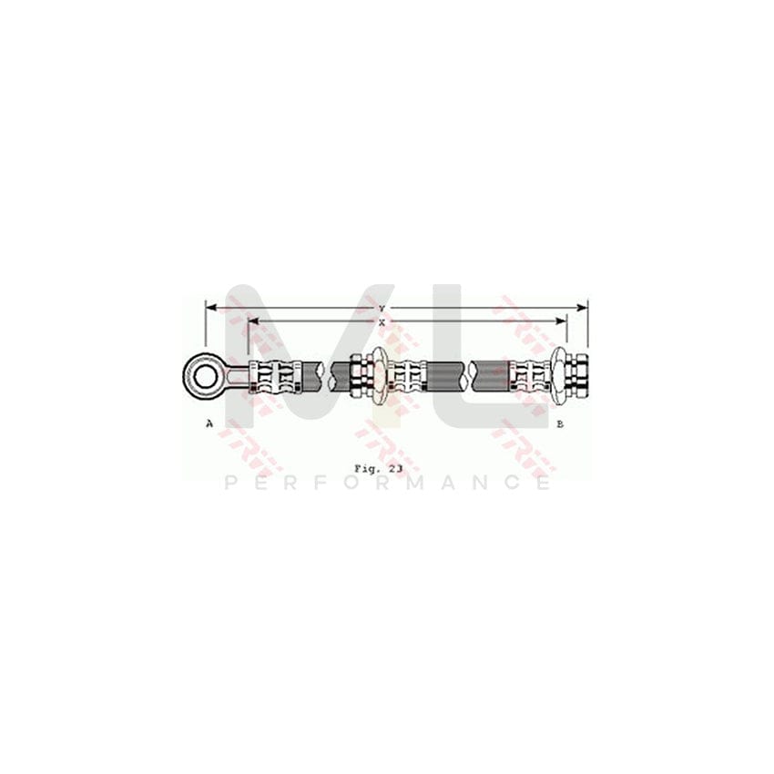 TRW PHD234 Brake Hose 480mm, M10x1